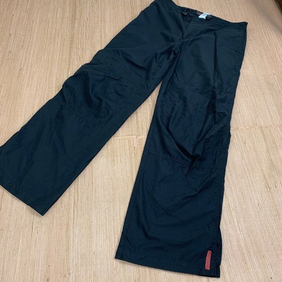 Guess Pants - Vintage Y2K GUESS Jeans Wide Leg Polyester Track Pants Back Pocket Black Size 31